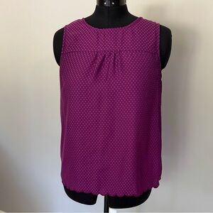 Skies Are Blue Magenta Sleeveless Blouse